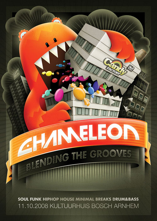 Chameleon - Candy factory flyer